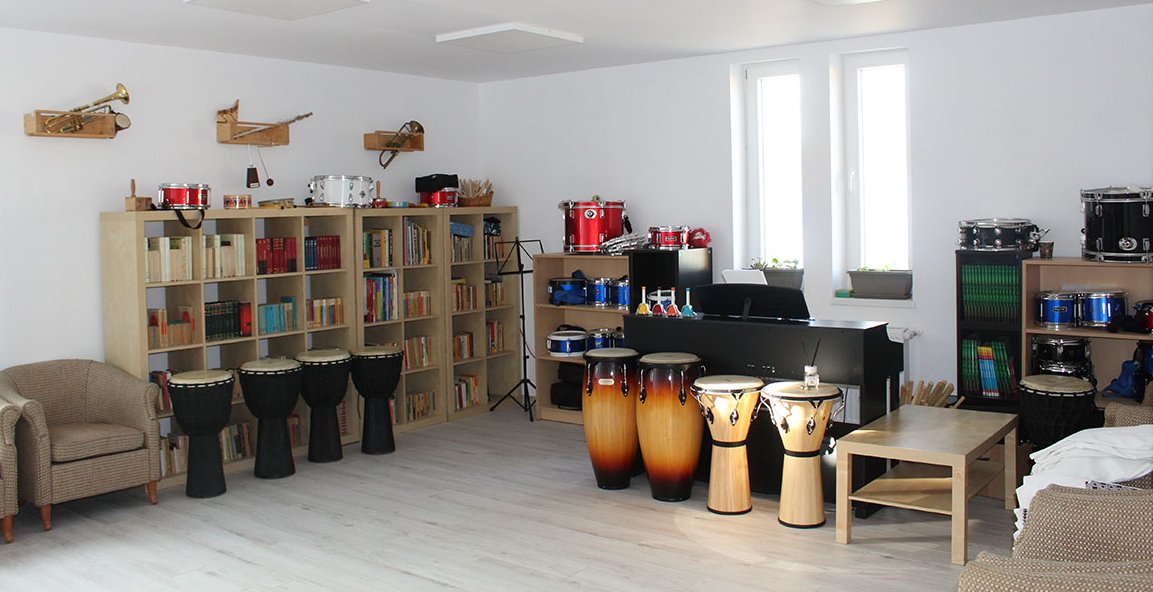 Music room at Casa Austria - Concordia Social Projects