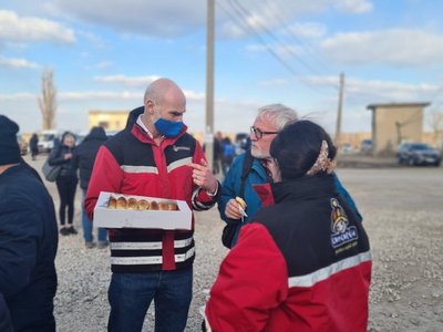 Bernhard Drumel an der Grenze in Moldau - CONCORDIA Sozialprojekte