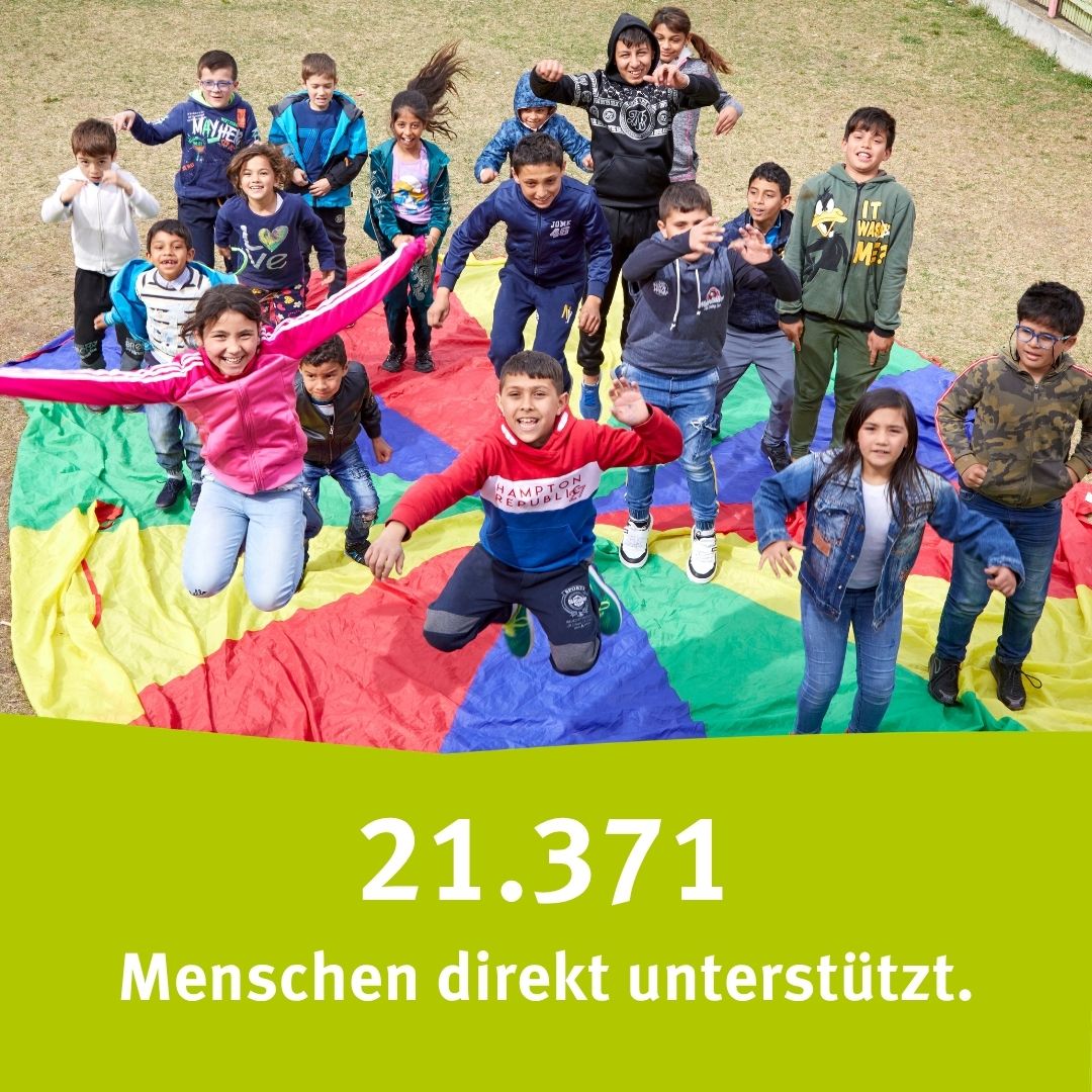 21.371 Menschen direkt unterstützt