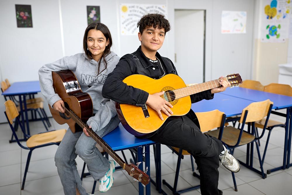 Musikunterricht bei CONCORDIA im Kosovo
